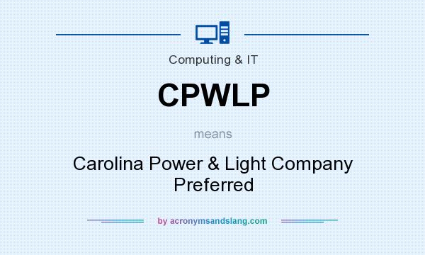What does CPWLP mean? It stands for Carolina Power & Light Company Preferred