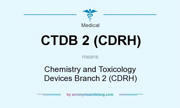 What does CTDB 2 (CDRH) mean? It stands for Chemistry and Toxicology Devices Branch 2 (CDRH)