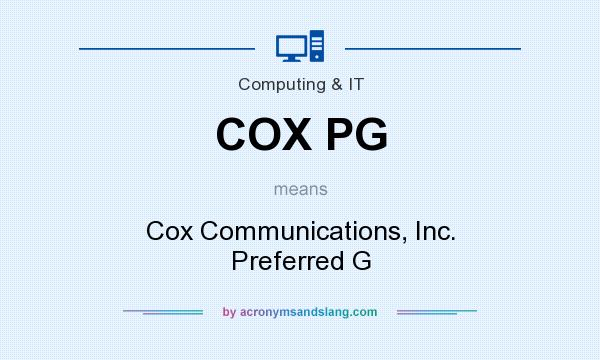 What does COX PG mean? It stands for Cox Communications, Inc. Preferred G
