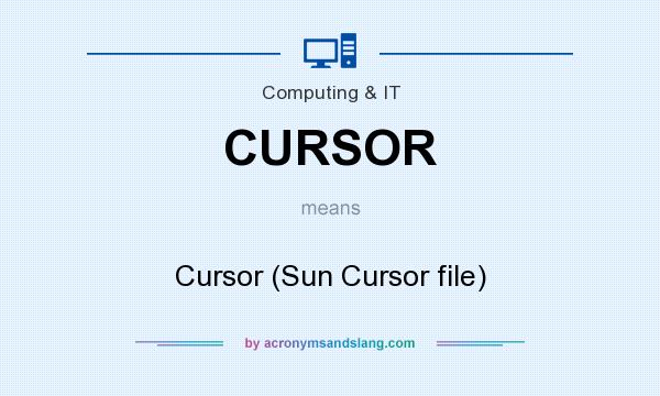 What does CURSOR mean? It stands for Cursor (Sun Cursor file)