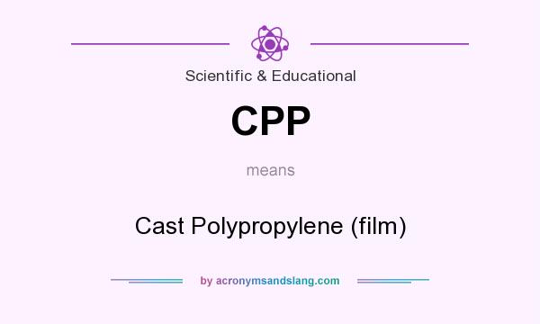 What does CPP mean? It stands for Cast Polypropylene (film)