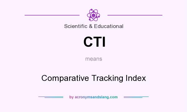 What does CTI mean? It stands for Comparative Tracking Index
