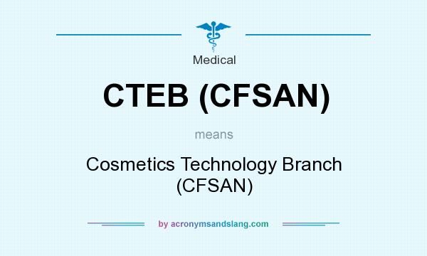What does CTEB (CFSAN) mean? It stands for Cosmetics Technology Branch (CFSAN)