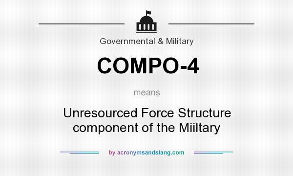 What does COMPO-4 mean? It stands for Unresourced Force Structure component of the Miiltary