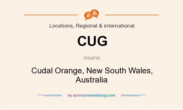What does CUG mean? It stands for Cudal Orange, New South Wales, Australia