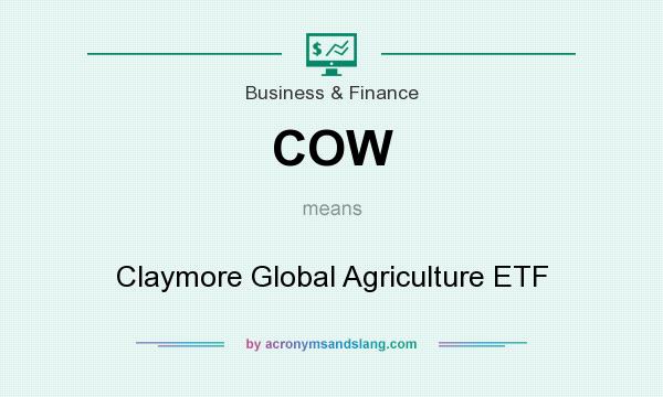 What does COW mean? It stands for Claymore Global Agriculture ETF
