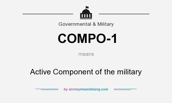What does COMPO-1 mean? It stands for Active Component of the military