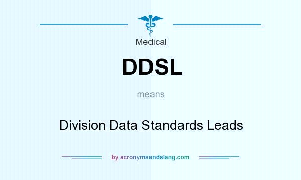 What does DDSL mean? It stands for Division Data Standards Leads
