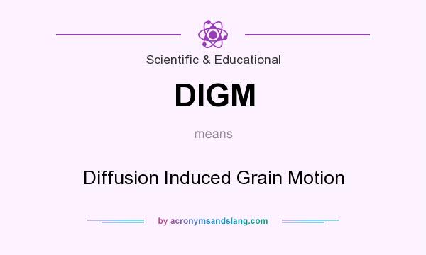 What does DIGM mean? It stands for Diffusion Induced Grain Motion