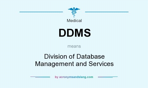 What does DDMS mean? It stands for Division of Database Management and Services