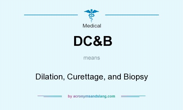 What does DC&B mean? It stands for Dilation, Curettage, and Biopsy