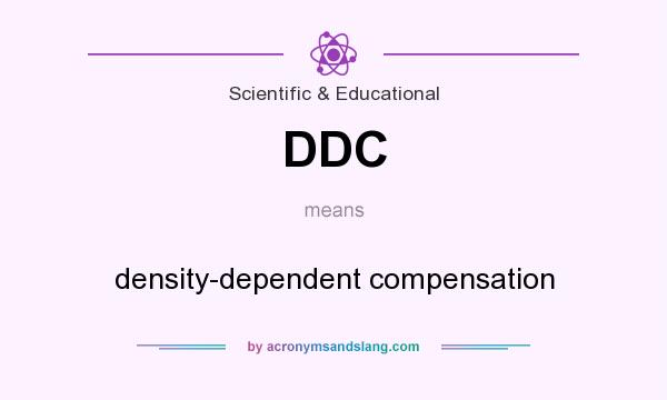 What does DDC mean? It stands for density-dependent compensation