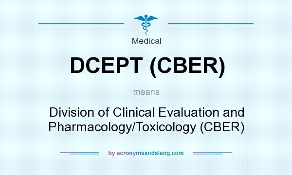 What does DCEPT (CBER) mean? It stands for Division of Clinical Evaluation and Pharmacology/Toxicology (CBER)