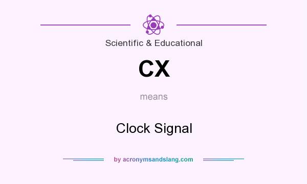 What does CX mean? It stands for Clock Signal