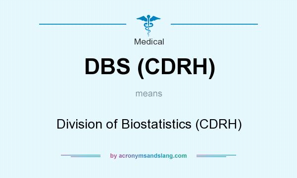 What does DBS (CDRH) mean? It stands for Division of Biostatistics (CDRH)