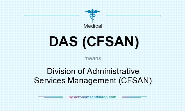 What does DAS (CFSAN) mean? It stands for Division of Administrative Services Management (CFSAN)