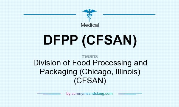 What does DFPP (CFSAN) mean? It stands for Division of Food Processing and Packaging (Chicago, Illinois) (CFSAN)