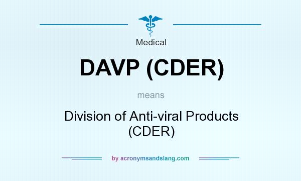 What does DAVP (CDER) mean? It stands for Division of Anti-viral Products (CDER)