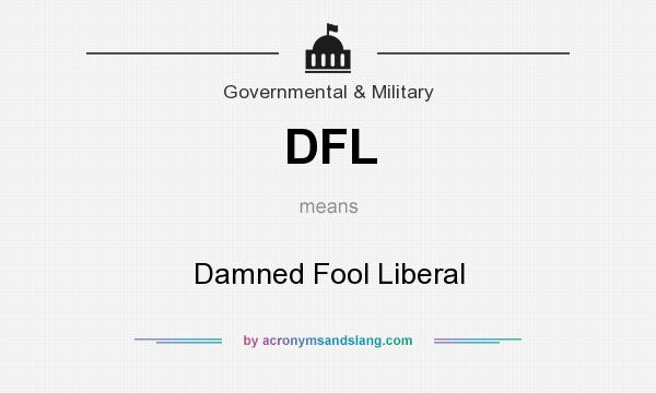 What does DFL mean? It stands for Damned Fool Liberal