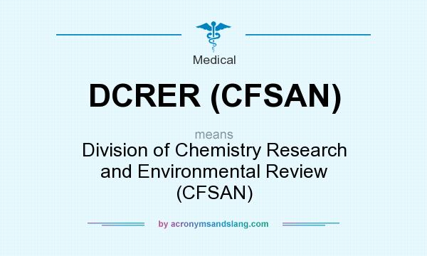 What does DCRER (CFSAN) mean? It stands for Division of Chemistry Research and Environmental Review (CFSAN)