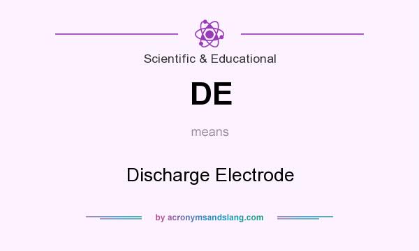 What does DE mean? It stands for Discharge Electrode