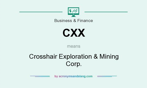 What does CXX mean? It stands for Crosshair Exploration & Mining Corp.