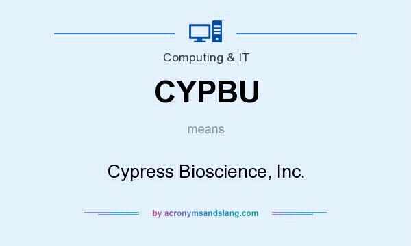 What does CYPBU mean? It stands for Cypress Bioscience, Inc.