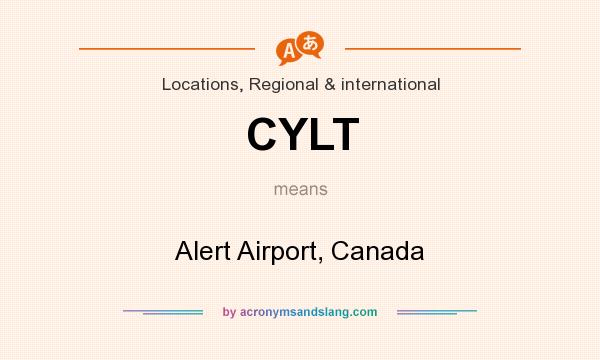 What does CYLT mean? It stands for Alert Airport, Canada