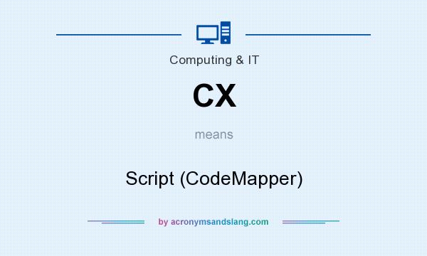 What does CX mean? It stands for Script (CodeMapper)