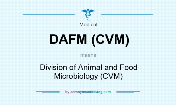 What does DAFM (CVM) mean? It stands for Division of Animal and Food Microbiology (CVM)