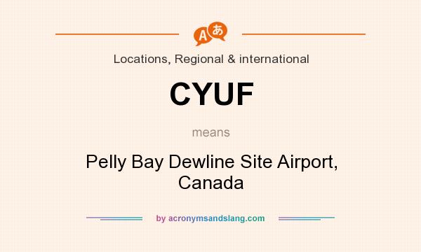 What does CYUF mean? It stands for Pelly Bay Dewline Site Airport, Canada