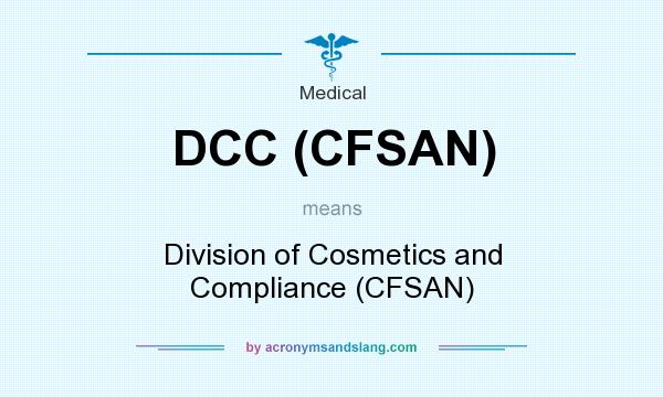 What does DCC (CFSAN) mean? It stands for Division of Cosmetics and Compliance (CFSAN)