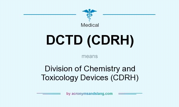 What does DCTD (CDRH) mean? It stands for Division of Chemistry and Toxicology Devices (CDRH)