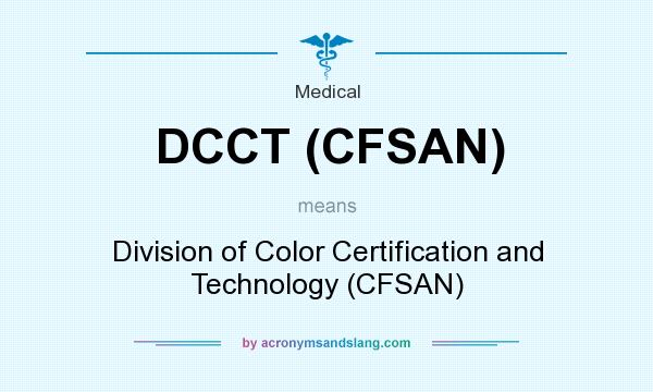 What does DCCT (CFSAN) mean? It stands for Division of Color Certification and Technology (CFSAN)