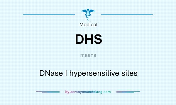 What does DHS mean? It stands for DNase I hypersensitive sites