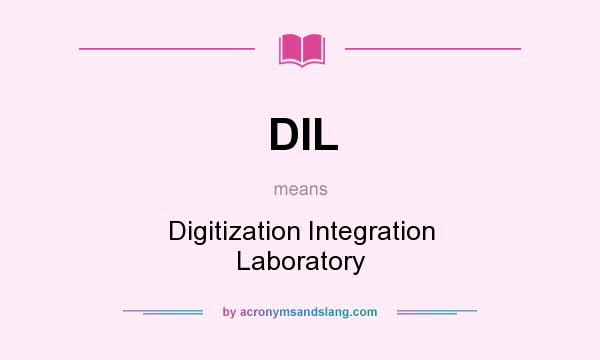 What does DIL mean? It stands for Digitization Integration Laboratory