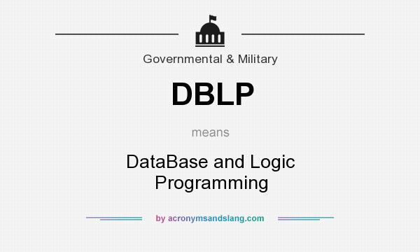 What does DBLP mean? It stands for DataBase and Logic Programming
