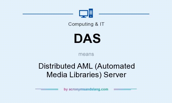 What does DAS mean? It stands for Distributed AML (Automated Media Libraries) Server