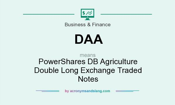What does DAA mean? It stands for PowerShares DB Agriculture Double Long Exchange Traded Notes