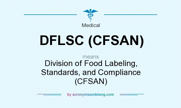 What does DFLSC (CFSAN) mean? It stands for Division of Food Labeling, Standards, and Compliance (CFSAN)