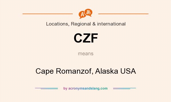 What does CZF mean? It stands for Cape Romanzof, Alaska USA