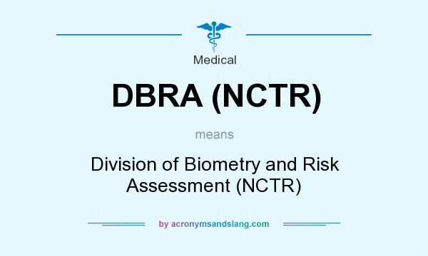 What does DBRA (NCTR) mean? It stands for Division of Biometry and Risk Assessment (NCTR)