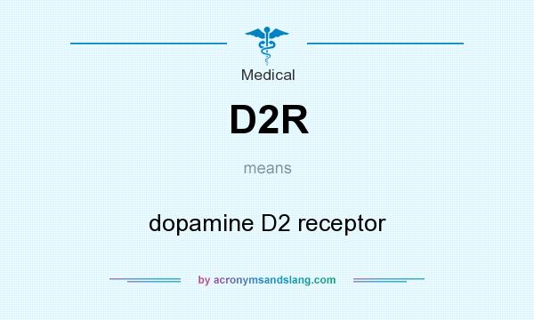 What does D2R mean? It stands for dopamine D2 receptor