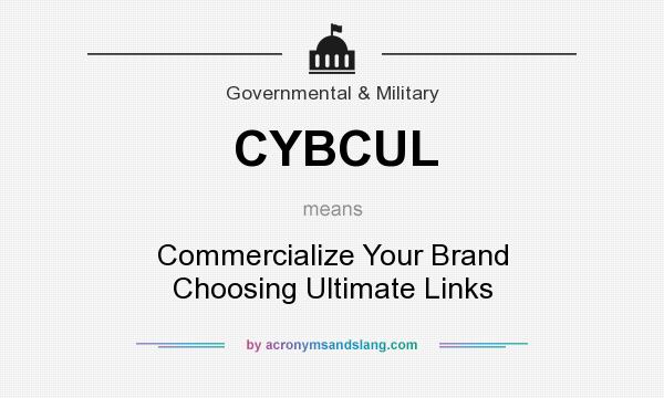 What does CYBCUL mean? It stands for Commercialize Your Brand Choosing Ultimate Links