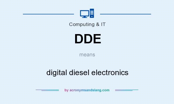 What does DDE mean? It stands for digital diesel electronics