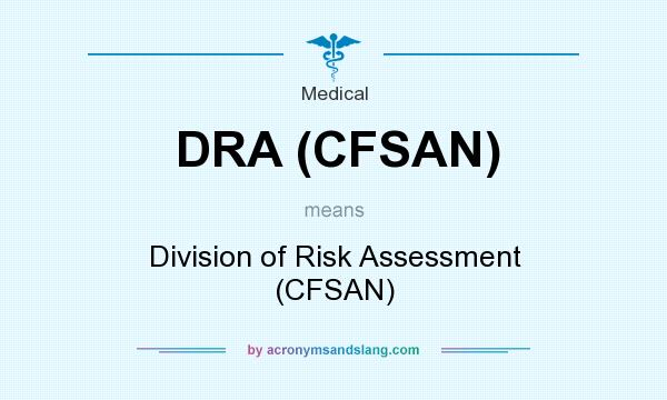 What does DRA (CFSAN) mean? It stands for Division of Risk Assessment (CFSAN)