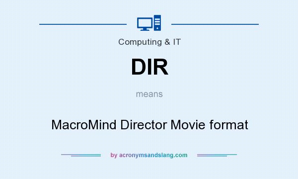 What does DIR mean? It stands for MacroMind Director Movie format
