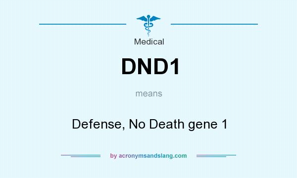 What does DND1 mean? It stands for Defense, No Death gene 1