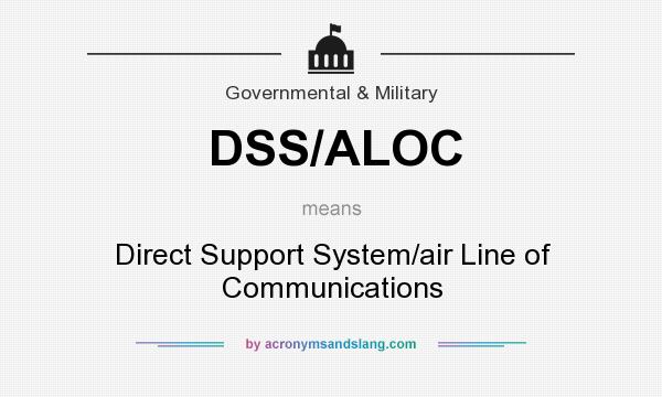 What does DSS/ALOC mean? It stands for Direct Support System/air Line of Communications