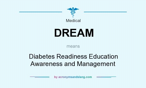 What does DREAM mean? It stands for Diabetes Readiness Education Awareness and Management
